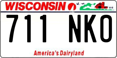 WI license plate 711NKO