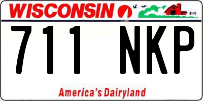 WI license plate 711NKP