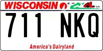 WI license plate 711NKQ