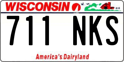 WI license plate 711NKS