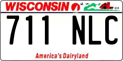 WI license plate 711NLC