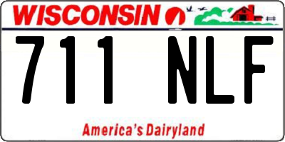 WI license plate 711NLF