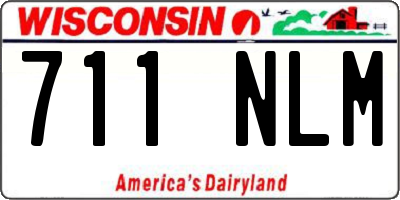 WI license plate 711NLM