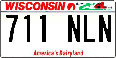 WI license plate 711NLN
