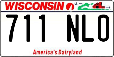 WI license plate 711NLO
