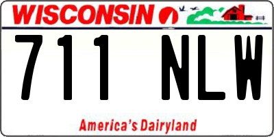 WI license plate 711NLW