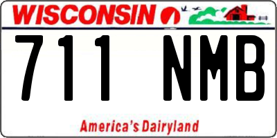 WI license plate 711NMB
