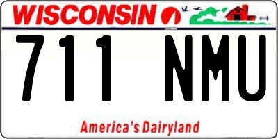 WI license plate 711NMU