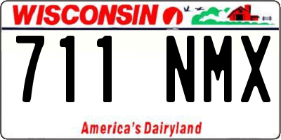 WI license plate 711NMX