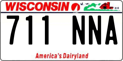 WI license plate 711NNA