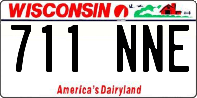 WI license plate 711NNE