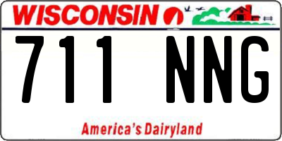 WI license plate 711NNG