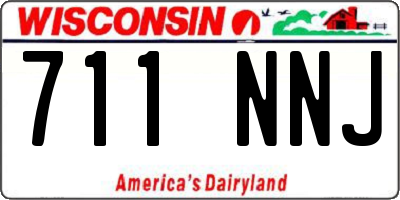 WI license plate 711NNJ