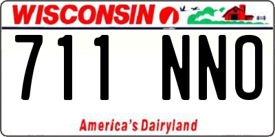 WI license plate 711NNO