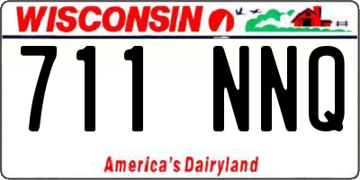 WI license plate 711NNQ