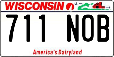 WI license plate 711NOB