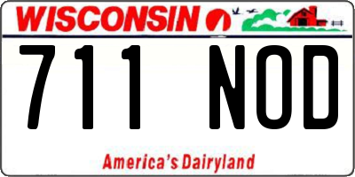WI license plate 711NOD