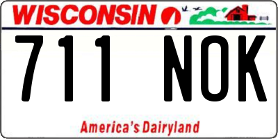 WI license plate 711NOK