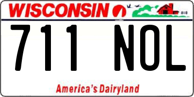 WI license plate 711NOL
