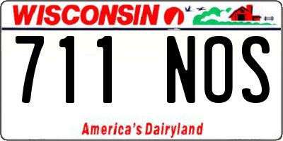 WI license plate 711NOS