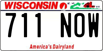 WI license plate 711NOW