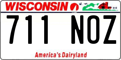 WI license plate 711NOZ