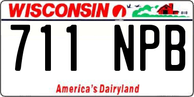 WI license plate 711NPB