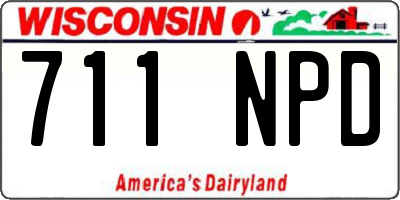 WI license plate 711NPD