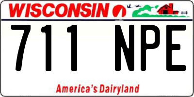 WI license plate 711NPE