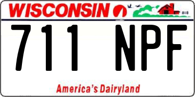 WI license plate 711NPF