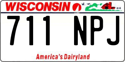 WI license plate 711NPJ