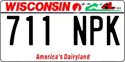 WI license plate 711NPK
