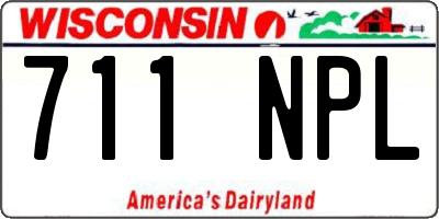 WI license plate 711NPL