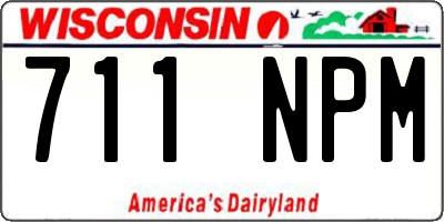 WI license plate 711NPM