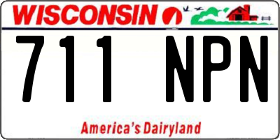 WI license plate 711NPN