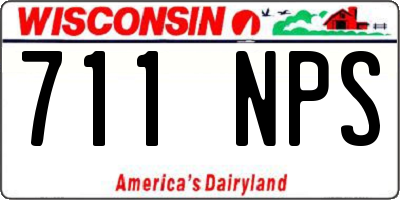 WI license plate 711NPS