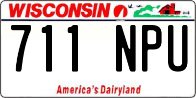 WI license plate 711NPU