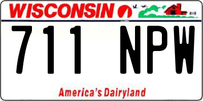 WI license plate 711NPW