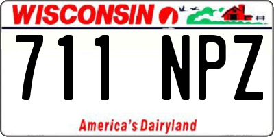 WI license plate 711NPZ
