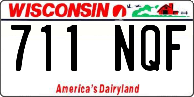 WI license plate 711NQF