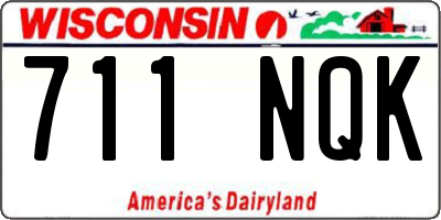 WI license plate 711NQK