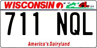 WI license plate 711NQL