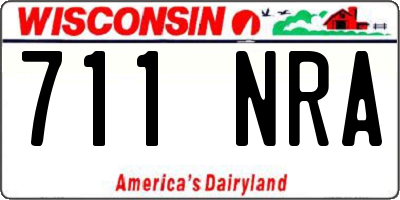 WI license plate 711NRA
