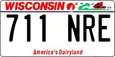 WI license plate 711NRE
