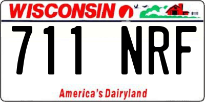 WI license plate 711NRF
