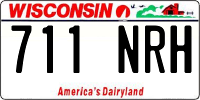 WI license plate 711NRH