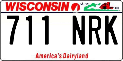 WI license plate 711NRK