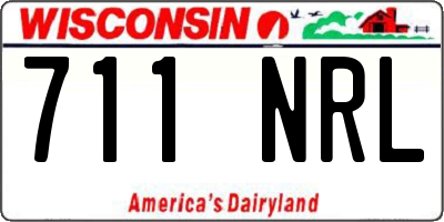 WI license plate 711NRL