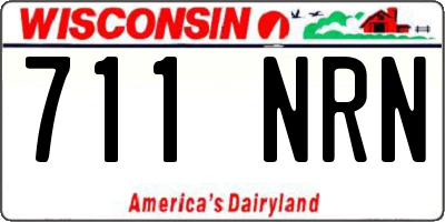 WI license plate 711NRN
