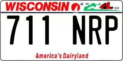 WI license plate 711NRP